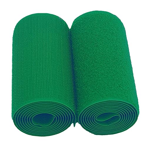 Klettband, 100 mm, for Aufnähen, mit nicht selbstklebendem Nylongewebeverschluss auf der Rückseite(Grass Green,100MM x 1 Yards) von YRTHFJTJ