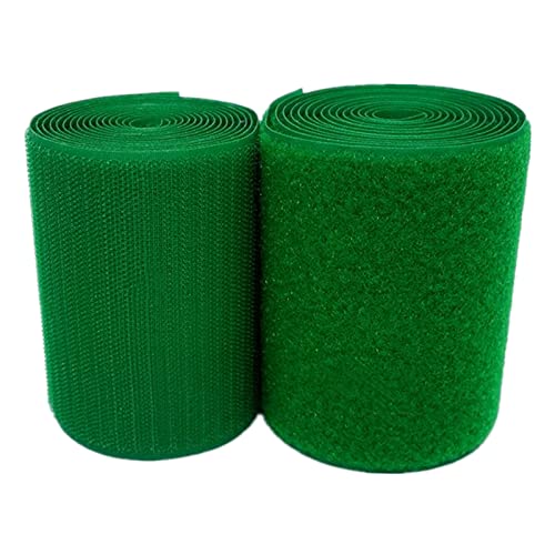 Klettband for Aufnähen, 100 mm, nicht selbstklebende Rückseite, Nylonstreifen, Stoffverschluss(Deep Green,100MM x 2 Yards) von YRTHFJTJ