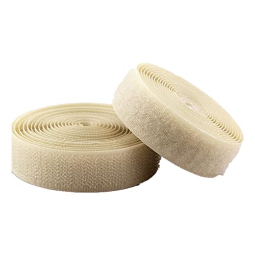 Klettband for Aufnähen, 20 mm, 25 Yards, nicht selbstklebende Nylonstreifen for Befestigen(Khaki,20MM x 5 Yards) von YRTHFJTJ