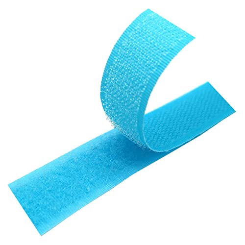 Klettband for Aufnähen, 20 mm, 25 Yards, nicht selbstklebende Nylonstreifen for Befestigen(Light Blue,20MM x 5 Yards) von YRTHFJTJ