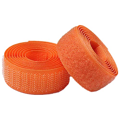 Klettband for Aufnähen, 20 mm, 25 Yards, nicht selbstklebende Nylonstreifen for Befestigen(Orange,20MM x 10 Yards) von YRTHFJTJ