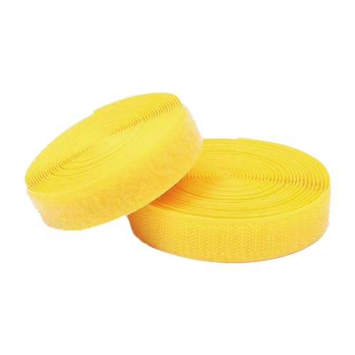 Klettband for Aufnähen, 20 mm, 25 Yards. Nicht selbstklebende Nylon-Stoffstreifen for Nähen von Kleidung, Schuhen und Basteln.(Yellow,20MM x 25 Yards) von YRTHFJTJ