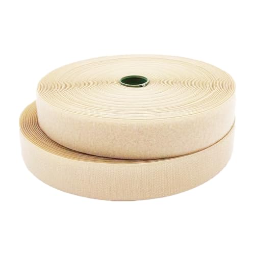 Klettband for Aufnähen, 20 mm breit, nicht selbstklebende Nylon-Nähstreifen for Befestigen von Kleidung, Stoffreparatur und Säumen(Light Khaki,20MM x 5 Yards) von YRTHFJTJ