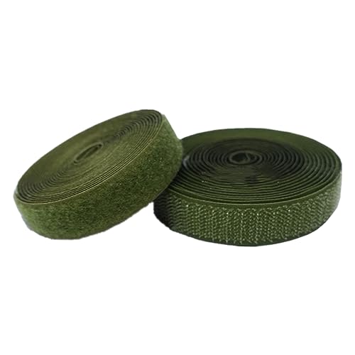 Klettband for Aufnähen, 25 mm, 25 Yards, nicht selbstklebende Nylonstreifen(Army Green,25MM x 10 Yards) von YRTHFJTJ