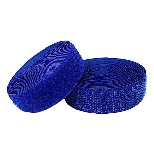 Klettband for Aufnähen, 25 mm, 25 Yards, nicht selbstklebende Nylonstreifen(Blue,25MM x 10 Yards) von YRTHFJTJ
