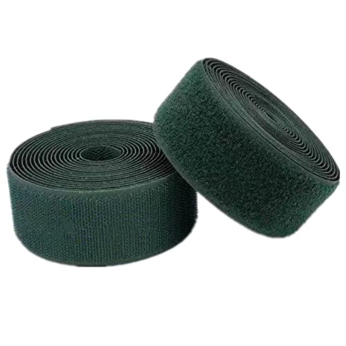 Klettband for Aufnähen, 25 mm, 25 Yards, nicht selbstklebende Nylonstreifen(Dark Green,25MM x 10 Yards) von YRTHFJTJ