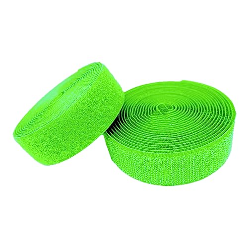 Klettband for Aufnähen, 25 mm, 25 Yards, nicht selbstklebende Nylonstreifen(Fluorescent Green,25MM x 10 Yards) von YRTHFJTJ