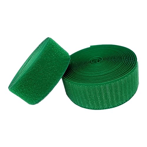 Klettband for Aufnähen, 25 mm, 25 Yards, nicht selbstklebende Nylonstreifen(Grass Green,25MM x 5 Yards) von YRTHFJTJ