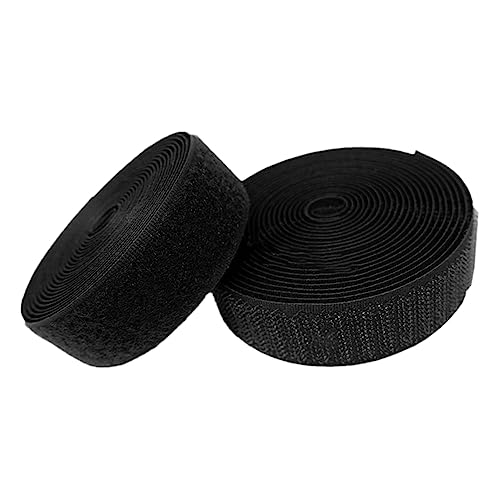 Klettband for Aufnähen, 25 mm, nicht selbstklebender Nylonstreifenverschluss(Black,20MM x 25 Yards) von YRTHFJTJ