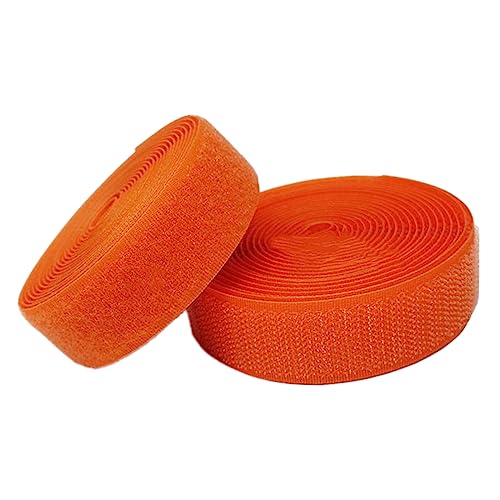 Klettband for Aufnähen, 25 mm, nicht selbstklebender Nylonstreifenverschluss(Orange,25MM x 25 Yards) von YRTHFJTJ