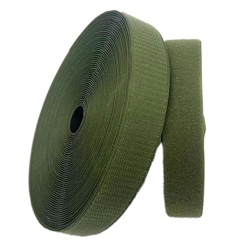 Klettband for Aufnähen, 25 mm breit, nicht selbstklebende Nylon-Nähstreifen for Aufnähen for Kleidung, Stoffreparatur und Säumen(Army Green,25MM x 10 Yards) von YRTHFJTJ