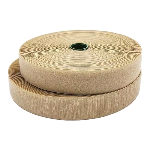 Klettband for Aufnähen, 25 mm breit, nicht selbstklebende Nylon-Nähstreifen for Aufnähen for Kleidung, Stoffreparatur und Säumen(Khaki,25MM x 25 Yards) von YRTHFJTJ