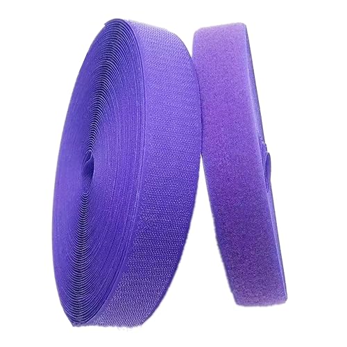 Klettband for Aufnähen, 25 mm breit, nicht selbstklebende Nylon-Nähstreifen for Aufnähen for Kleidung, Stoffreparatur und Säumen(Purple,25MM x 25 Yards) von YRTHFJTJ