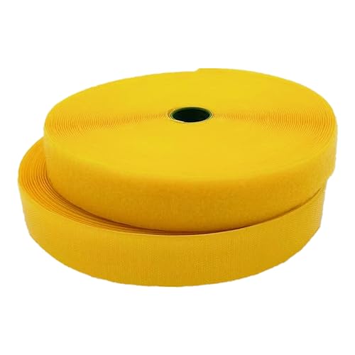 Klettband for Aufnähen, 25 mm breit, nicht selbstklebende Nylon-Nähstreifen for Aufnähen for Kleidung, Stoffreparatur und Säumen(Yellow Gold,25MM x 25 Yards) von YRTHFJTJ