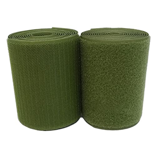 Klettband for Aufnähen, 38 mm, nicht selbstklebende Nylonstreifen for Befestigen for Nähen, for Kleidung, Stoffreparaturen und Säumen(Army Green,100MM x 2 Yards) von YRTHFJTJ