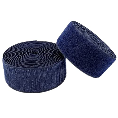 Klettband for Aufnähen, 50 mm, nicht selbstklebender Nylonstreifenverschluss(Navy Blue,50MM x 5 Yards) von YRTHFJTJ