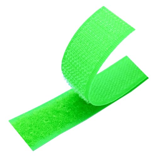 Klettband for Aufnähen, 50 mm breit, nicht selbstklebende Rückseite, Nylonstreifen, Stoffverschluss, ineinandergreifendes Band(Fluorescent Green,50MM x 1 Yards) von YRTHFJTJ