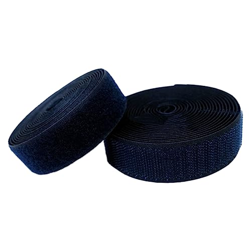 Klettband for Aufnähen, 50 mm breit, nicht selbstklebende Rückseite, Nylonstreifen, Stoffverschluss, ineinandergreifendes Band(Navy Blue,50MM x 8 Yards) von YRTHFJTJ