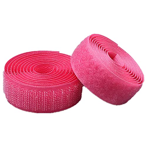 Klettband for Aufnähen, nicht selbstklebender Nylon-Gewebeverschluss, 25 mm breit(RoseRed,25MM x 10Yard) von YRTHFJTJ