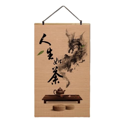 YRTHFJTJ Kunst-Wandrolle, Bambus-Vorhang-Gemälde, chinesischer Stil, Retro-Gemälde, Zen-Teezeremonie-Schriftrolle, hängende Malerei YRTHFJTJ Kunst-Wandrolle, Bambus-Vorhang-Gemälde, chinesischer Stil, Retro-Gemälde, Zen-Teezeremonie-Schriftrolle, hängende Malerei von YRTHFJTJ
