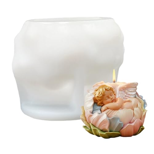 Blumen Engel Silikonformen Gießformen, Niedliche Baby Silikon Kerzenformen Gipsform Zum Gießen Epoxidharz-Formen Bastelform Für Gips Kerzen Blumen Engel Silikonformen Gießformen, Niedliche Baby Silikon Kerzenformen Gipsform Zum Gießen Epoxidharz-Formen Bastelform Für Gips Kerzen von YRTUOP