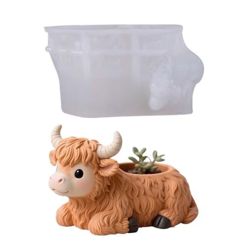 Hochlandrind Silikonformen Gießformen, 3D Tier Kerzenform Gießformen Gipsformen Zum Gießen Giessformen Epoxidharz Formen Für Sojawachs Kerzen, Handwerk Hochlandrind Silikonformen Gießformen, 3D Tier Kerzenform Gießformen Gipsformen Zum Gießen Giessformen Epoxidharz Formen Für Sojawachs Kerzen, Handwerk von YRTUOP