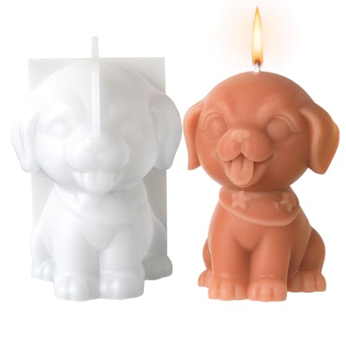 Hunde Silikonformen Gießformen, 3D Kerzenform gießformen niedlicher Tiere Silikonform Epoxidharz-Formen für Kerzen, Sojawachs Kerzen, Handwerk Hunde Silikonformen Gießformen, 3D Kerzenform gießformen niedlicher Tiere Silikonform Epoxidharz-Formen für Kerzen, Sojawachs Kerzen, Handwerk von YRTUOP