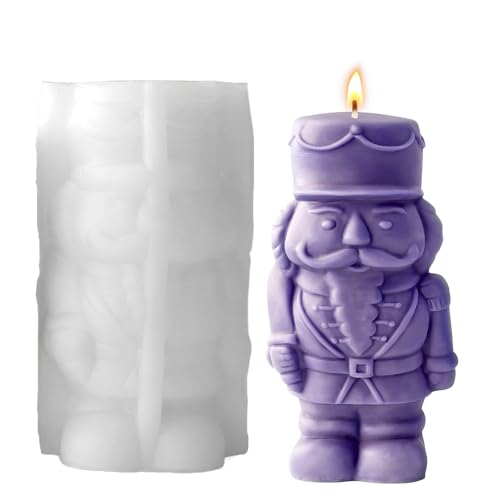 Nussknackers Silikonform, Kerzenformen Zum Gießen Nussknackers Kerzenformen Silikon Gipsformen Zum Gießen Epoxidharz Formen für Duftkerzen, Dekorationsartikel Nussknackers Silikonform, Kerzenformen Zum Gießen Nussknackers Kerzenformen Silikon Gipsformen Zum Gießen Epoxidharz Formen für Duftkerzen, Dekorationsartikel von YRTUOP