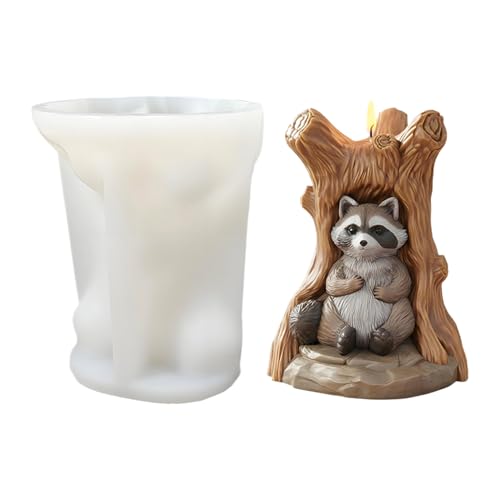 Raccoon Silikonform Gießformen, 3D Baumstumpf Silikonform Raccoon Kerzenformen Tiere Gipsformen Zum Gießen Aromatherapie Form Heimdekoration Für Sojawachs Kerzen, Seife, Gips, Handwerk Raccoon Silikonform Gießformen, 3D Baumstumpf Silikonform Raccoon Kerzenformen Tiere Gipsformen Zum Gießen Aromatherapie Form Heimdekoration Für Sojawachs Kerzen, Seife, Gips, Handwerk von YRTUOP
