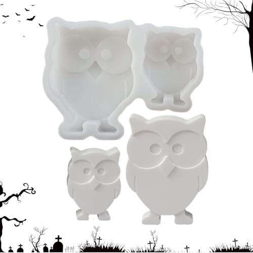 Silikonform Gießformen Eulen, Eulen Kerzenform Silikon Halloween Silikonform Tiere Gipsformen Zum Gießen Epoxidharz Formen Für Sojawachs Kerzen, Seife, Gips, Handwerk von YRTUOP
