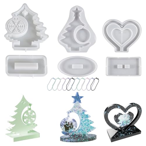 Silikonformen Gießformen Weihnachten, 3 Stück Silikonform Weihnachten, Weihnachtsbaum, Schneeflocken Und Liebes Bilderrahmen, Gipsformen Zum Gießen Epoxidharz Formen Für Heimdekoration Herbst Hallowe Silikonformen Gießformen Weihnachten, 3 Stück Silikonform Weihnachten, Weihnachtsbaum, Schneeflocken Und Liebes Bilderrahmen, Gipsformen Zum Gießen Epoxidharz Formen Für Heimdekoration Herbst Hallowe von YRTUOP