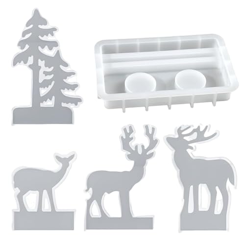 Silikonformen Gießformen Weihnachten, Weihnachtsbaum Elch Silikonform Kerzenhalter Weihnachten Kerzenhalter Gips Zum Gießen Epoxidharz Formen Für Anfänger Handwerkbegeisterte Silikonformen Gießformen Weihnachten, Weihnachtsbaum Elch Silikonform Kerzenhalter Weihnachten Kerzenhalter Gips Zum Gießen Epoxidharz Formen Für Anfänger Handwerkbegeisterte von YRTUOP