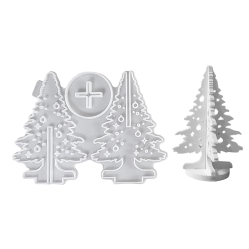Silikonformen Gießformen Weihnachten, Weihnachtsbaum Kerzenformen Kerzenhalter Gipsformen Zum Gießen Weihnachts Seifenformen Epoxidharz Formen Für Sojawachs Kerzen, Seife, Gips, Handwerk von YRTUOP