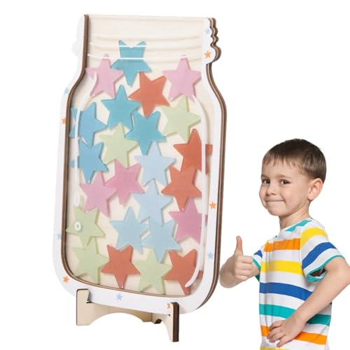 YRTUOP Belohnungsgläser für Kinder, Star Jar Reward - Stern- und Dinosaurier-Pinnwand-Diagramm,25-teiliges Diagramm für positives Verhalten und Belohnungssystem für Gläser, Tools für das YRTUOP Belohnungsgläser für Kinder, Star Jar Reward - Stern- und Dinosaurier-Pinnwand-Diagramm,25-teiliges Diagramm für positives Verhalten und Belohnungssystem für Gläser, Tools für das von YRTUOP