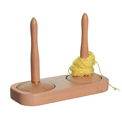 YRTUOP Garnhalter - Spulwerkzeug Für Weber - Rotierender Holz Garnhalter Für Weben Häkeln Stricken Hobby Studio Arbeitsplatz Zuhause Stickerei von YRTUOP