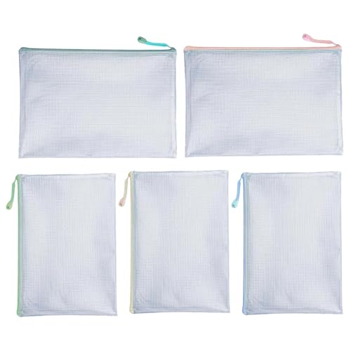 YRTUOP Netztasche mit Reißverschluss, A4-Dokumententasche aus Netzstoff, wasserdichtes Federmäppchen für Schreibwaren, Klassenzimmer, Organisation, Dokumente, Reisezubehör YRTUOP Netztasche mit Reißverschluss, A4-Dokumententasche aus Netzstoff, wasserdichtes Federmäppchen für Schreibwaren, Klassenzimmer, Organisation, Dokumente, Reisezubehör von YRTUOP