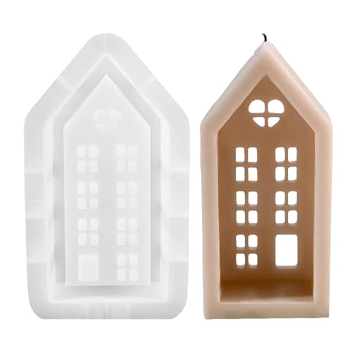 YRTUOP Silikonformen Gießformen Häuser, Kerzenhalter Haus Silikonform Weihnachten, Für Teelicht Kerzenständer Dekoration YRTUOP Silikonformen Gießformen Häuser, Kerzenhalter Haus Silikonform Weihnachten, Für Teelicht Kerzenständer Dekoration von YRTUOP