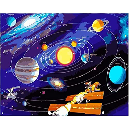 YSCOLOR Anti-Stress-Malen Nach Zahlen Sonnensystem-Planeten Malen Einfach Für Erwachsene Kinder 40X50cm YSCOLOR Anti-Stress-Malen Nach Zahlen Sonnensystem-Planeten Malen Einfach Für Erwachsene Kinder 40X50cm von YSCOLOR