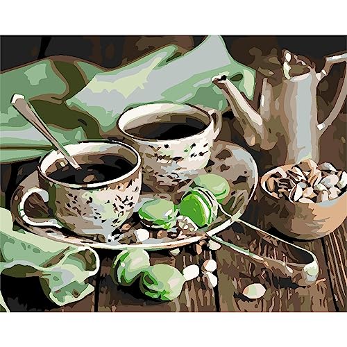 YSCOLOR Matcha Kaffee Stillleben Malen Nach Zahlen Blume Auf Leinwand Bilder Nach Zahlen Wohndeko Diy Minimalistischen Stil 40X50cm YSCOLOR Matcha Kaffee Stillleben Malen Nach Zahlen Blume Auf Leinwand Bilder Nach Zahlen Wohndeko Diy Minimalistischen Stil 40X50cm von YSCOLOR