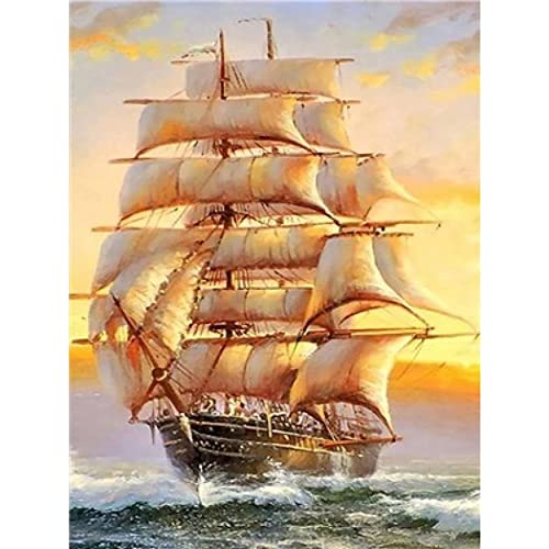 YSCOLOR Diamant Painting 5D Diy Diamant Malerei Stickerei Schiff Boot Handarbeiten Geschenk Full Diamond Mosaic Home Decor 30x40cm YSCOLOR Diamant Painting 5D Diy Diamant Malerei Stickerei Schiff Boot Handarbeiten Geschenk Full Diamond Mosaic Home Decor 30x40cm von YSCOLOR