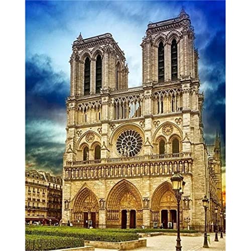 YSCOLOR Diamant Painting 5D Diy Diamond Art Kits Notre Dame Of Paris Diamant Malerei Kits Für Erwachsene Anfänger Kits Diy Kunsthandwerk Rundbohrer 30x40cm von YSCOLOR