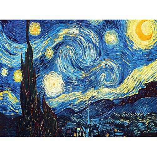 YSCOLOR Diamond Painting 5D Full Diamond Painting Stickerei Van Gogh Sternennacht Kreuzstich Kits Abstrakt Ölgemälde Harz Handwerk Dekoration zu Hause 30 x 40 cm von YSCOLOR