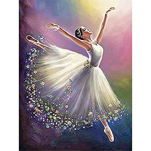 YSCOLOR Diamond Painting Perle rund 5D DIY Diamant Malerei Ballett Tänzer Mädchen 3D Strass Stickerei Kreuzstich 5D Home Decor Geschenk 30 x 40 cm von YSCOLOR