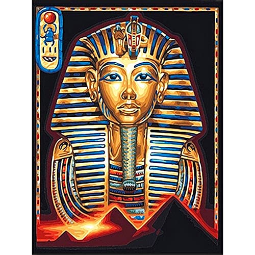 YSCOLOR Diamond Painting Rund 5D Diamant DIY Malerei Pharao Ägyptische 3D Runde Stickerei Kreuzstich Mosaik Malerei Dekor 30 x 40 cm von YSCOLOR