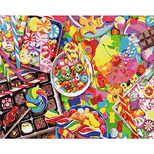 YSCOLOR Malen Nach Zahlen Bunte Süßigkeiten Kuchen Landschaft Handgemalte Wandkunst Diy Bild Nach Zahlen Zeichnung Auf Leinwand 40X50cm YSCOLOR Malen Nach Zahlen Bunte Süßigkeiten Kuchen Landschaft Handgemalte Wandkunst Diy Bild Nach Zahlen Zeichnung Auf Leinwand 40X50cm von YSCOLOR
