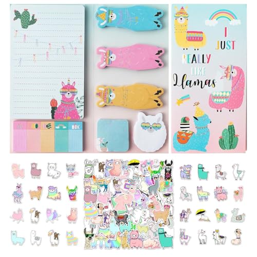 1 Set Von Cartoon Animal Sticky Notes Und 50 Aufkleber, Kreative Klebernoten, Niedliches Designdesign, Lustige Dekorative Aufkleber. von YSDYY