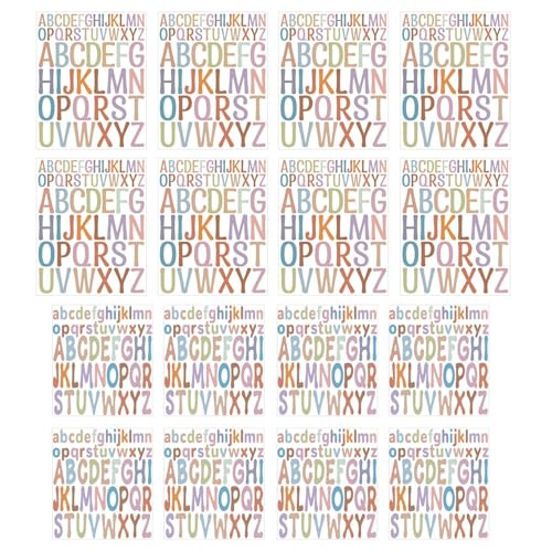 YSDYY 16 Hauptbuchstabenaufkleber, Selbstklebende Buchstabenaufkleber, Farbige wasserdichte Buchstabenaufkleber, Geeignet Für Poster, Artikellogos, Sammelalben. von YSDYY