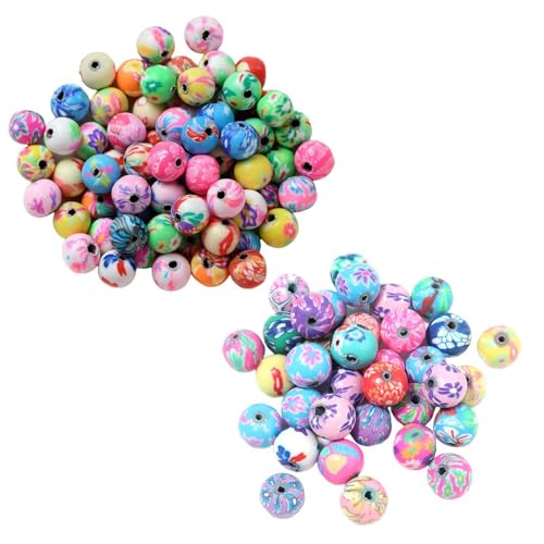 YSDYY 200 Stück 8 Mm Farbige Lose Perlen Aus Weichem Ton, 20 Stück 12 Mm Farbige Lose Perlen Aus Weichem Ton, Bedruckte Runde Perlen, Armbandperlen, DIY-Schmuckmaterialien, Armbandschmuckzubehör YSDYY 200 Stück 8 Mm Farbige Lose Perlen Aus Weichem Ton, 20 Stück 12 Mm Farbige Lose Perlen Aus Weichem Ton, Bedruckte Runde Perlen, Armbandperlen, DIY-Schmuckmaterialien, Armbandschmuckzubehör von YSDYY