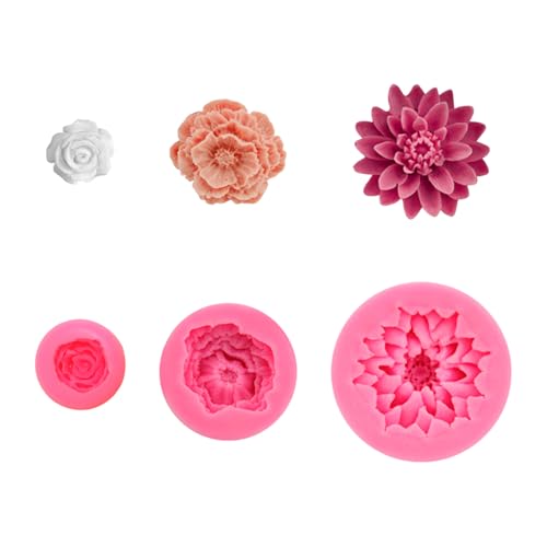 YSDYY 3 Stücke Rosa Blumen Silikonform, Dreidimensionale Blütenform-Dessert-Werkzeug, Wiederverwendbares, DIY-Kunsthandwerk, Küchenbackzubehör. YSDYY 3 Stücke Rosa Blumen Silikonform, Dreidimensionale Blütenform-Dessert-Werkzeug, Wiederverwendbares, DIY-Kunsthandwerk, Küchenbackzubehör. von YSDYY