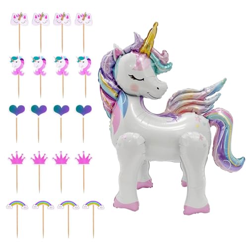 1 Stück Süßer Ballon, 20-Teiliges Set Kleine Kucheneinsätze, Partyballons, Partydekorationen Für Mädchen, Geburtstagsdekorationen, Prinzessinnen-Folienballons von YSJCHEBS